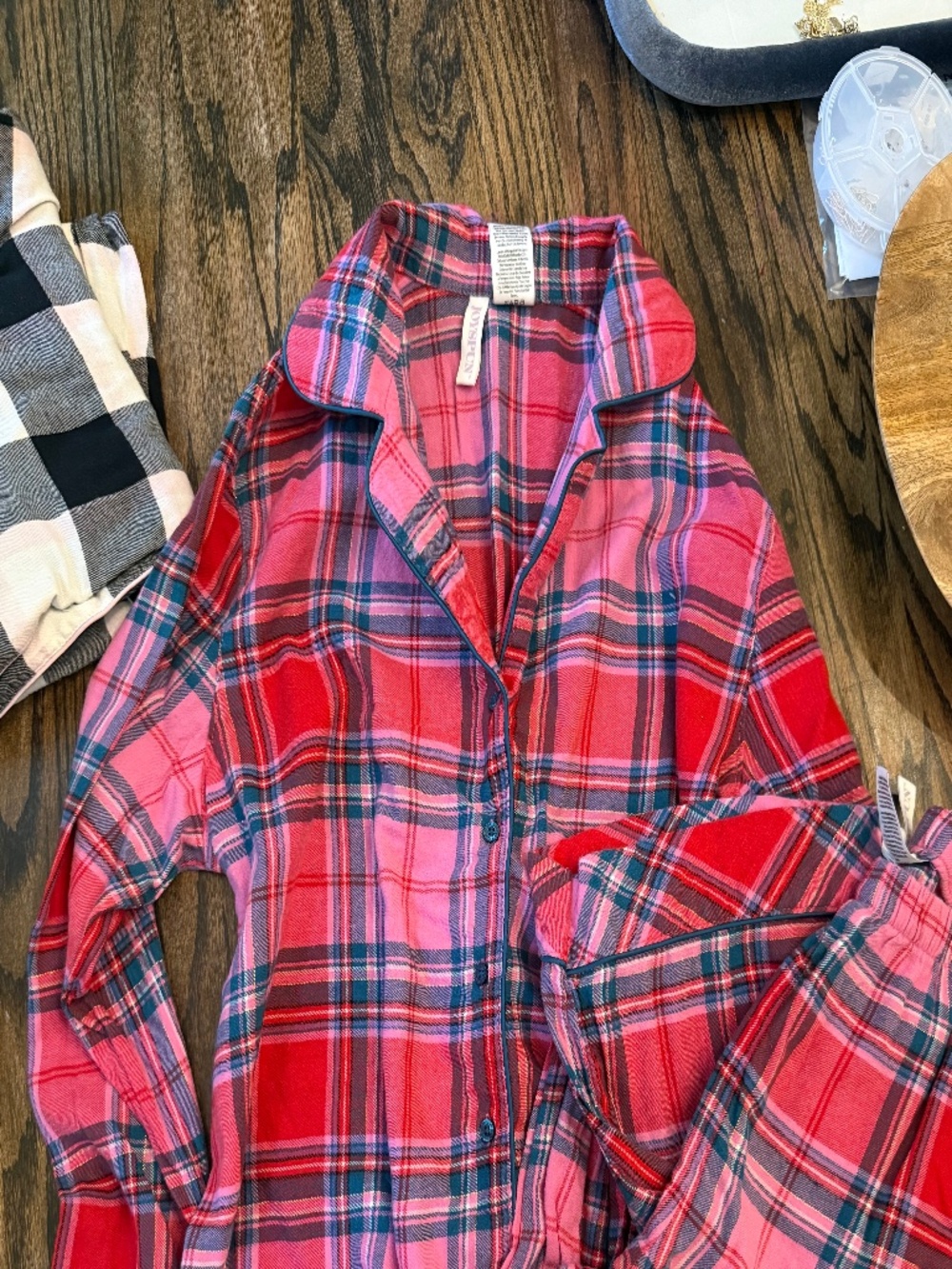 Joyspun Pajama Set Womens Sz M Soft Long Sleeve Pockets